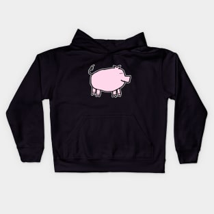 Soft Pink Pig Right Kids Hoodie